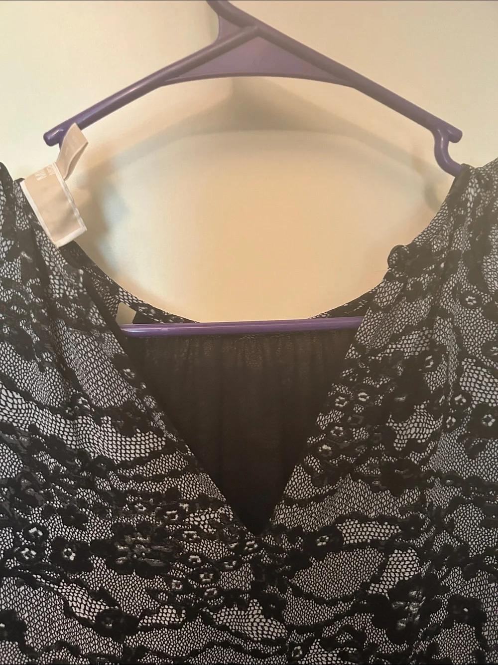 Michael Kors Black Lace-Overlay Long Sleeve A-Line Dress